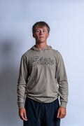 Unisex Cotton Long Sleeve Hooded T-Shirt Khaki