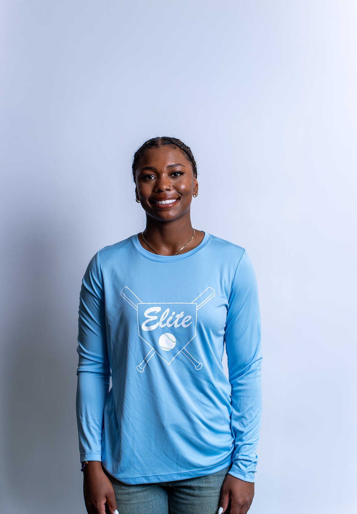 Sport-Tek Women's Light Blue Long Sleeve