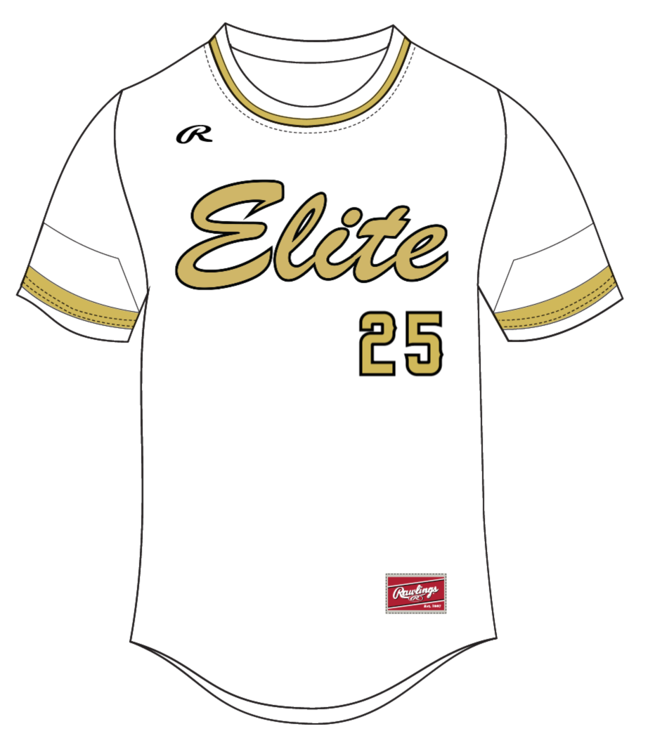 Classic Rawlings Baseball Jersey Top White