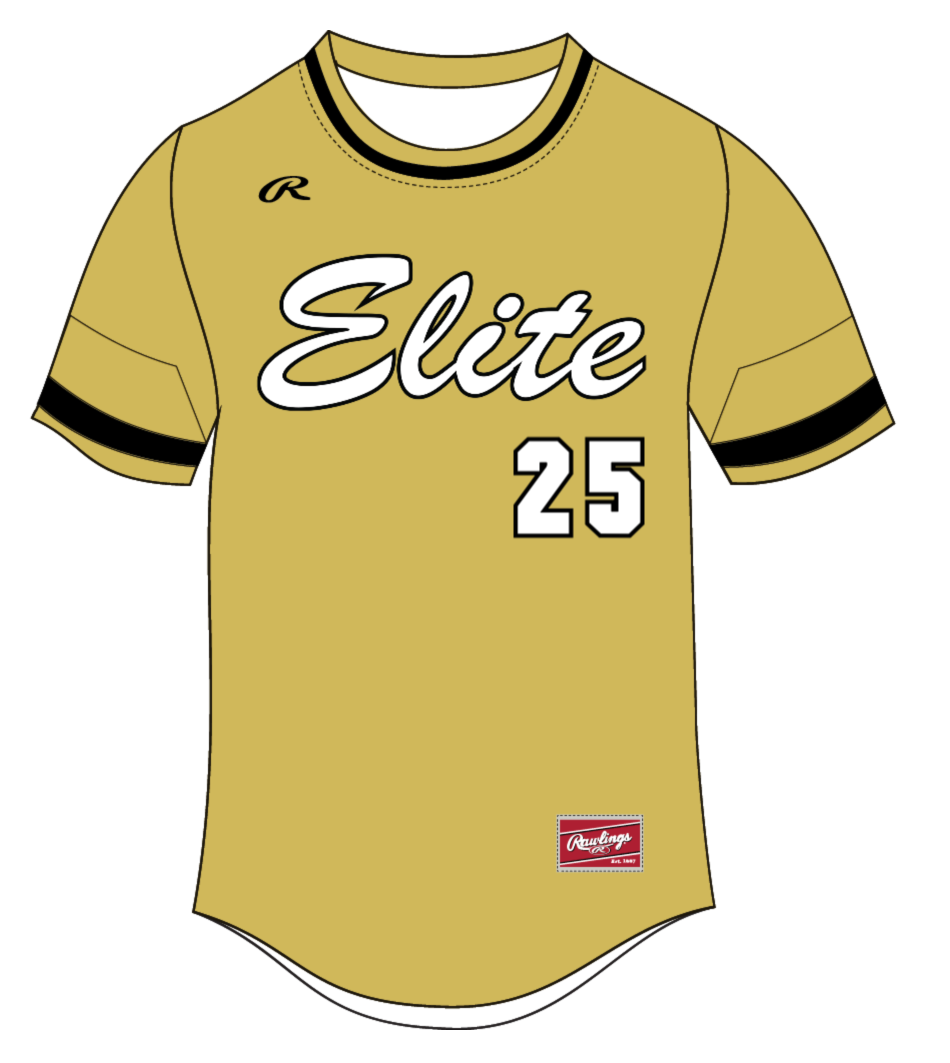 Classic Rawlings Baseball Jersey Top Vegas Gold