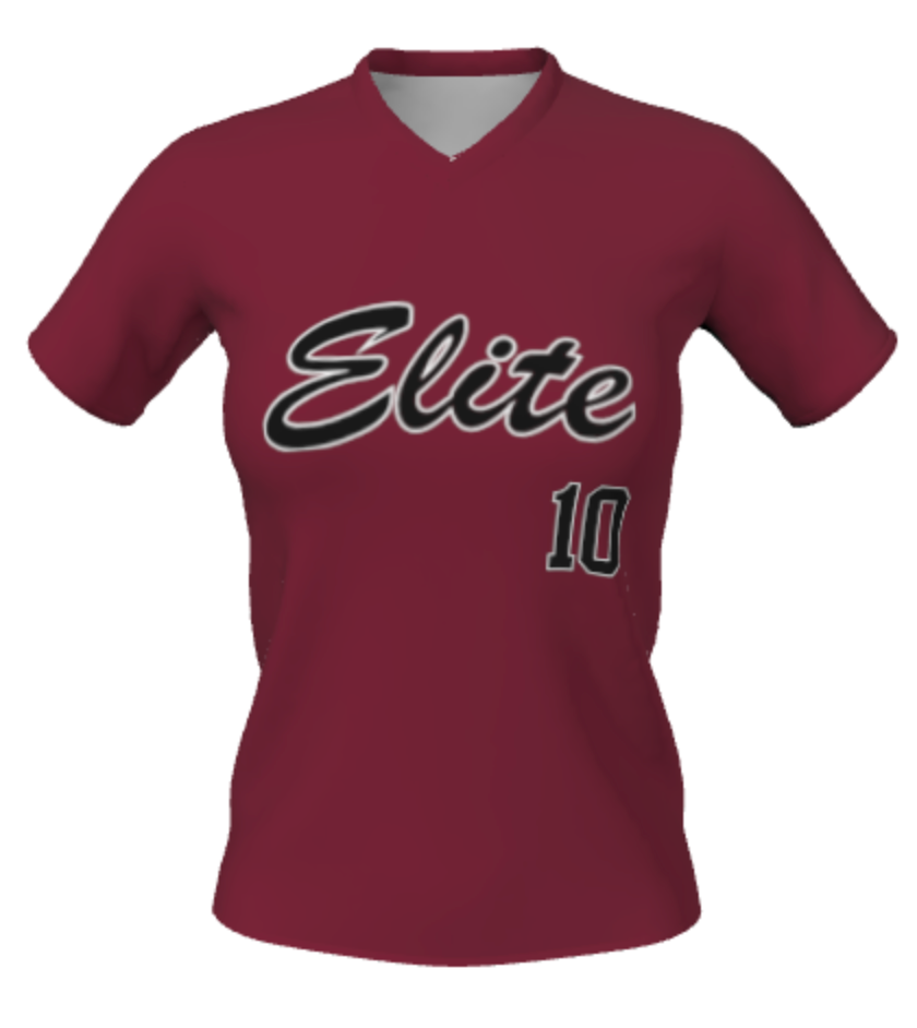 Champro Juice V-Neck Short Sleeve Cardinal