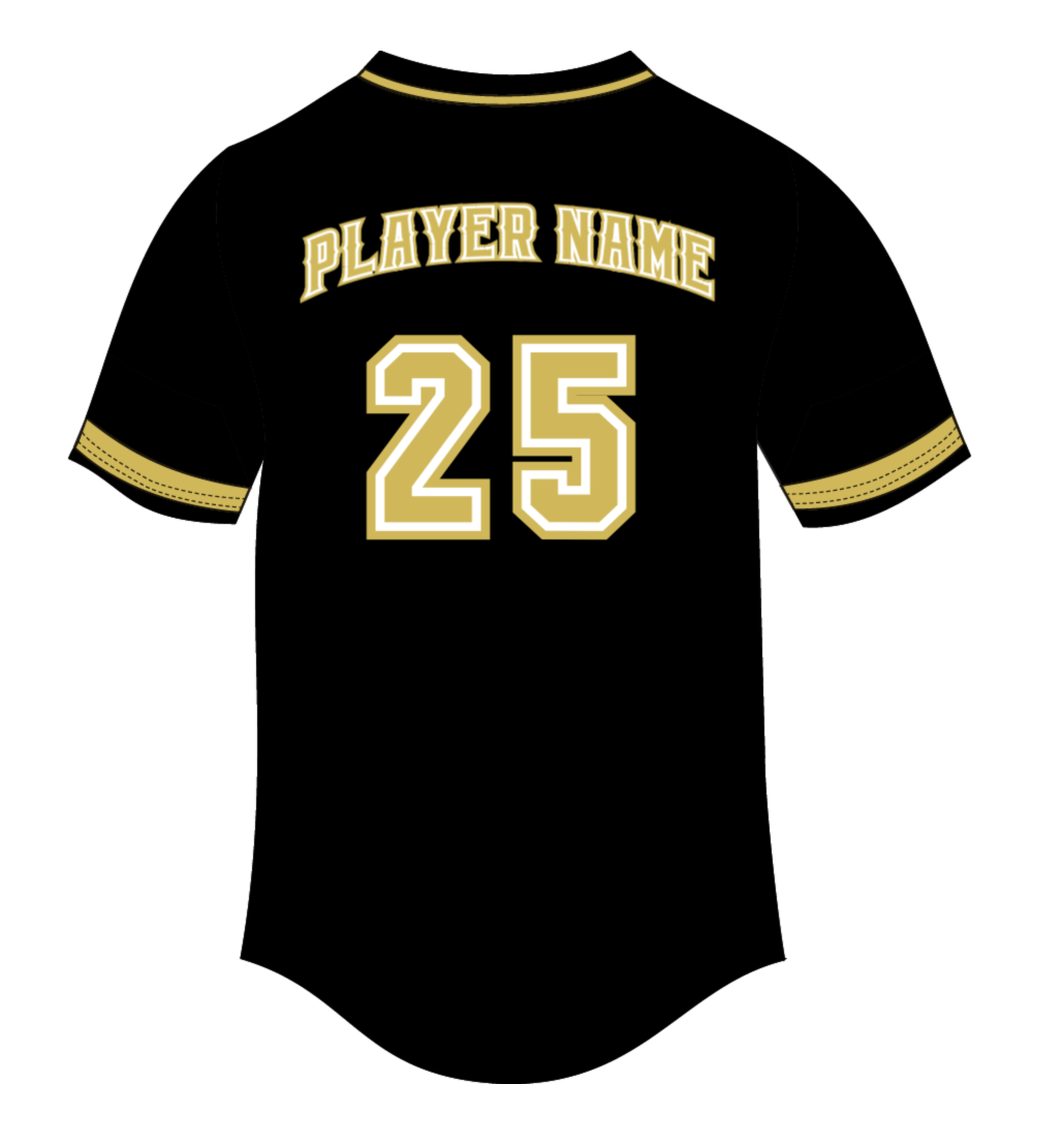Classic Rawlings Baseball Jersey Top Black
