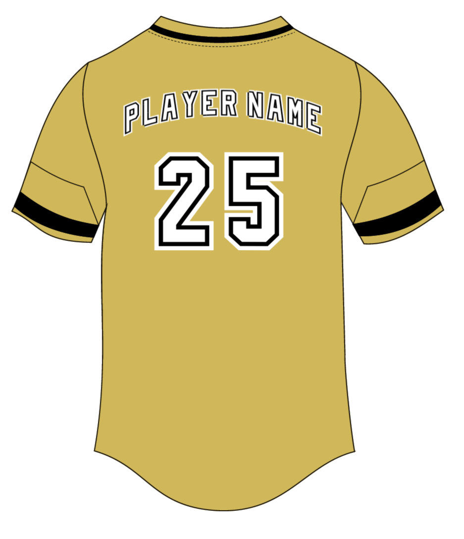 Classic Rawlings Baseball Jersey Top Vegas Gold